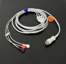Mindray MPM Module ECG Cable 12 Pin 3 Leads Snap Compatible - Same Day Shipping