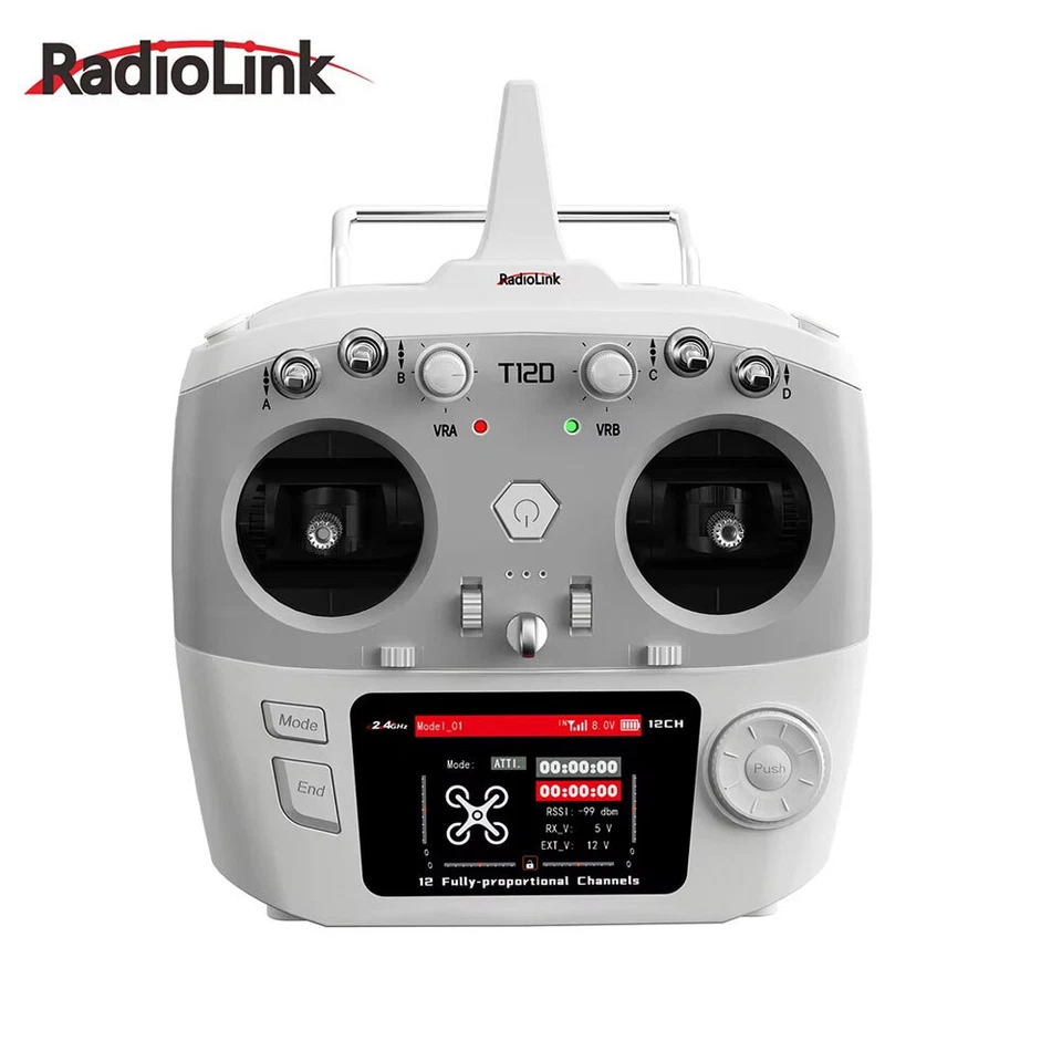 RadioLink T12D 12 Channels RC Transmitter 2.4GHz with R16F Receiver Left Hand - Image 4 of 4