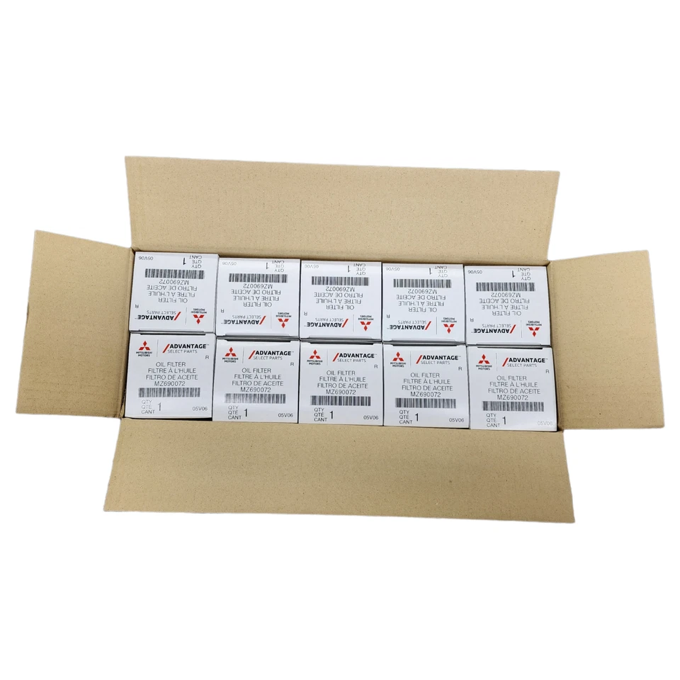 Paquete de 12 filtros de aceite de motor originales Mitsubishi Outlander Mirage OEM MZ690072 Foto 3 de 4