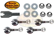 66 67 CHEVELLE CAMARO FIREBIRD WINDOW CRANK CRANKS HANDLE KIT - CLEAR KNOB
