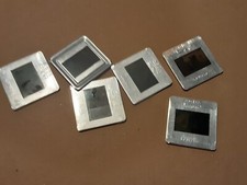 6 SLIDES ON GLASS AGDA LAMP 1 WITH CAR AND UNIFORMS 40s and 5s with p