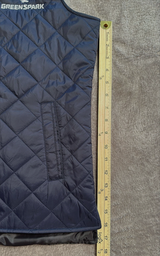 Original Weatherproof Vintage Black Puffer Vest Size S Full Zip Greenspark 3626 - Picture 6 of 8