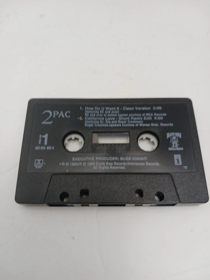 2Pac - California Love/How Do You Want It Cassette SINGLE Solid Black Cassette  - Image 4 of 4