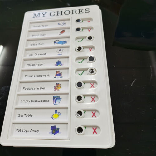 Kids Chore Chart Check List Memo Plastic Board Planner Easy and Fun To Use § - Picture 8 of 17