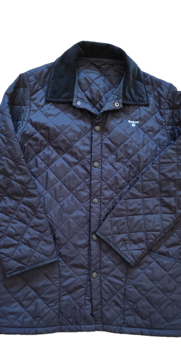 VTG Barbour Preppy Liddesdale Quilted Men's Light Jacket Corduroy