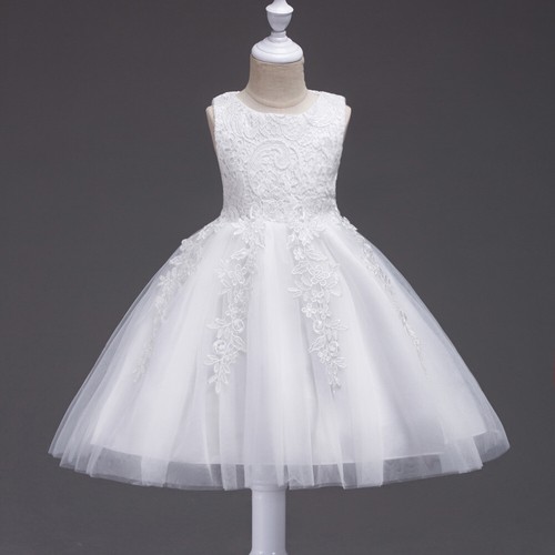 Kid Flower Girls Lace Party Dress Bridesmaid Princess Tulle Tutu Gown Dresses - Picture 13 of 27