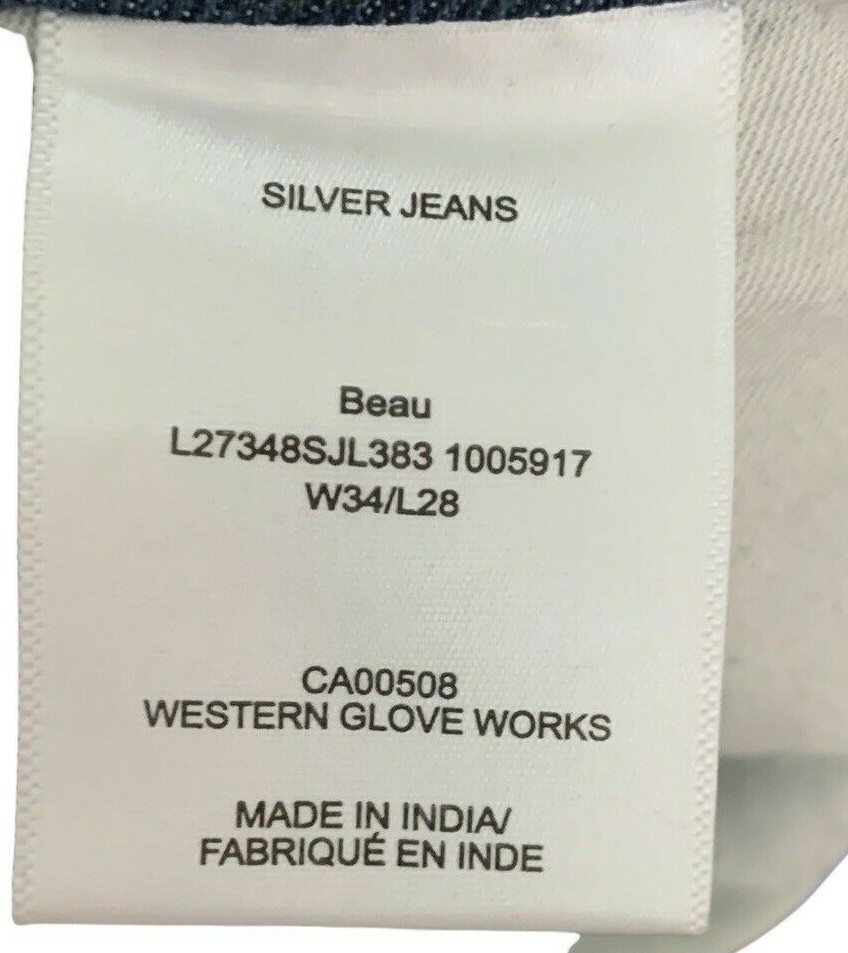 Silver Jeans Co. Beau Girlfriend Fit Indigo Medium Wash Denim Jeans 36x30 View 6