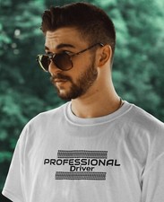 Men Professional Driver Tyres Cars T-shirts Trucker Lorry HGV Xmas Men Gift Fun