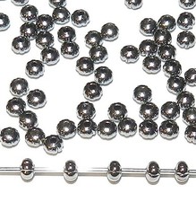 MB221 Gray Metallic Corrugated Rondelle 3mm Gunmetal Plated Brass Beads 100pc
