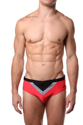 NEW Jocko RED Kyle V Insert Swim Bikini Mens Large NWT