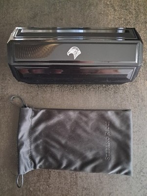 STEFANO RICCI Brillenetui neu ohne Etikett !!! EXKLUSIV!!! Adler Logo & Magnet