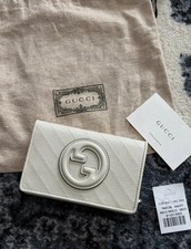 NWT Gucci Blondie White Leather Card Case Wal...