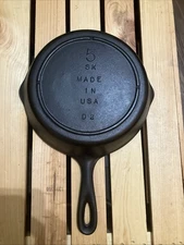 Vtg Lodge 3-notch #5 Cast Iron Skillet Restored