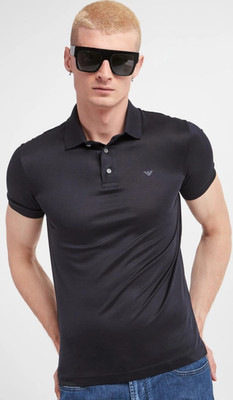 EMPORIO ARMANI $145 Polo Shirt Navy Blue AUTHENTIC NEW Sizes S-XXL Logo 8N1F98