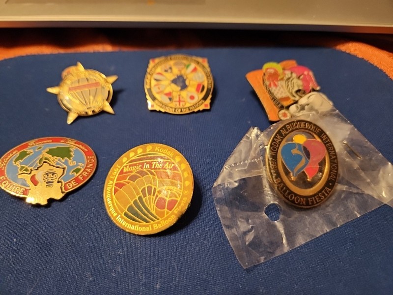  AIBF "OFFICIAL  MIXED " hot air balloon pin lot. S/H COMB!
