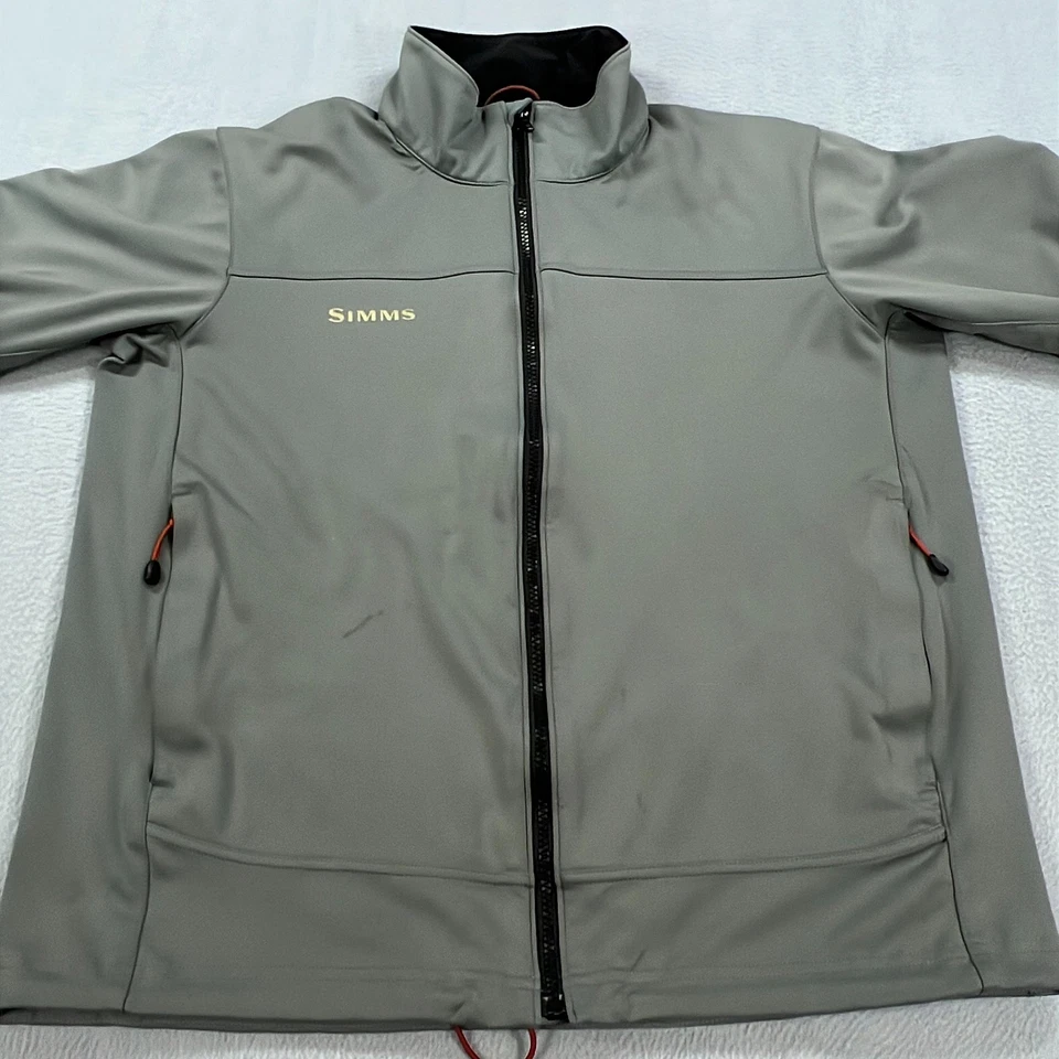 Chaqueta Simms Windstopper Soft Shell Para Hombre Grande Gris Cremallera Completa Abrigo de Pesca Foto 4 de 4