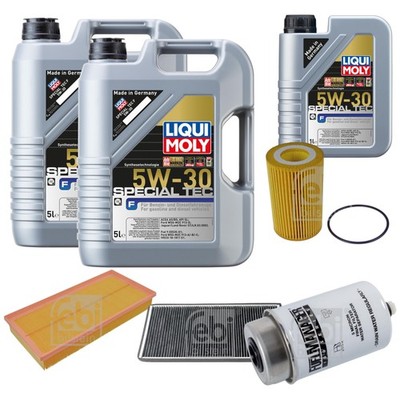 FEBI Inspektionspaket 11L LIQUI MOLY SPECIAL TEC F 5W-30 für Land Rover Range