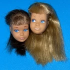 Vntg 1960s Skipper Barbie Heads TLC For Paint Hair And Split Repair