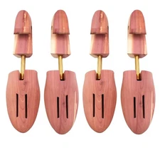 Men Red Cedar Wood Shoe Tree Single Tube 2 Packs Stretcher Shaper Keeper New
