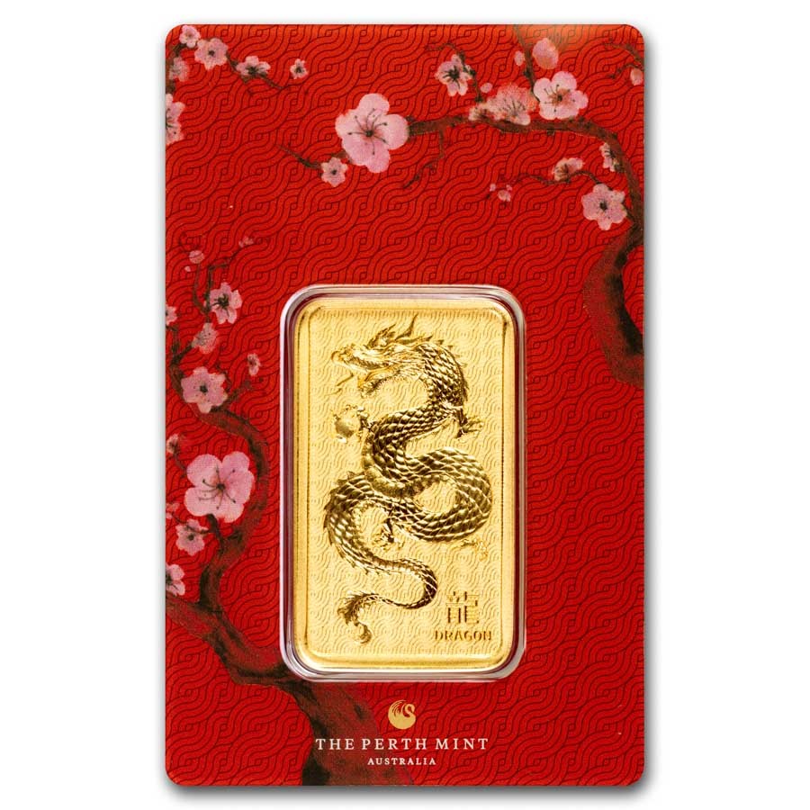 Perth mint 記念メダル パース ミント ゾディアック ドラゴン 純金 2024 1 oz Gold Bar - Perth Mint Lunar Dragon | eBay