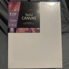 Stretched Canvas, 8"X10", 8 Pack, 100 Cotton Acid Free, White, Academic