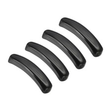4 Pcs 36 x 10 mm Black Agate Natural Curved Quartz Stone Crystal for DIY Craft