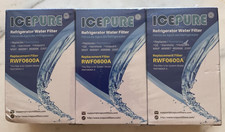 IcePure RWF0600A-S Replacement Refrigerator Water Filter 3 Pack, GE Kenmore