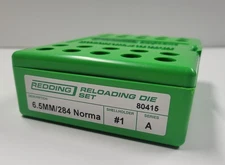 80415 REDDING 2-DIE FULL LENGTH DIE SET - 6.5/284 NORMA - BRAND NEW - FREE SHIP