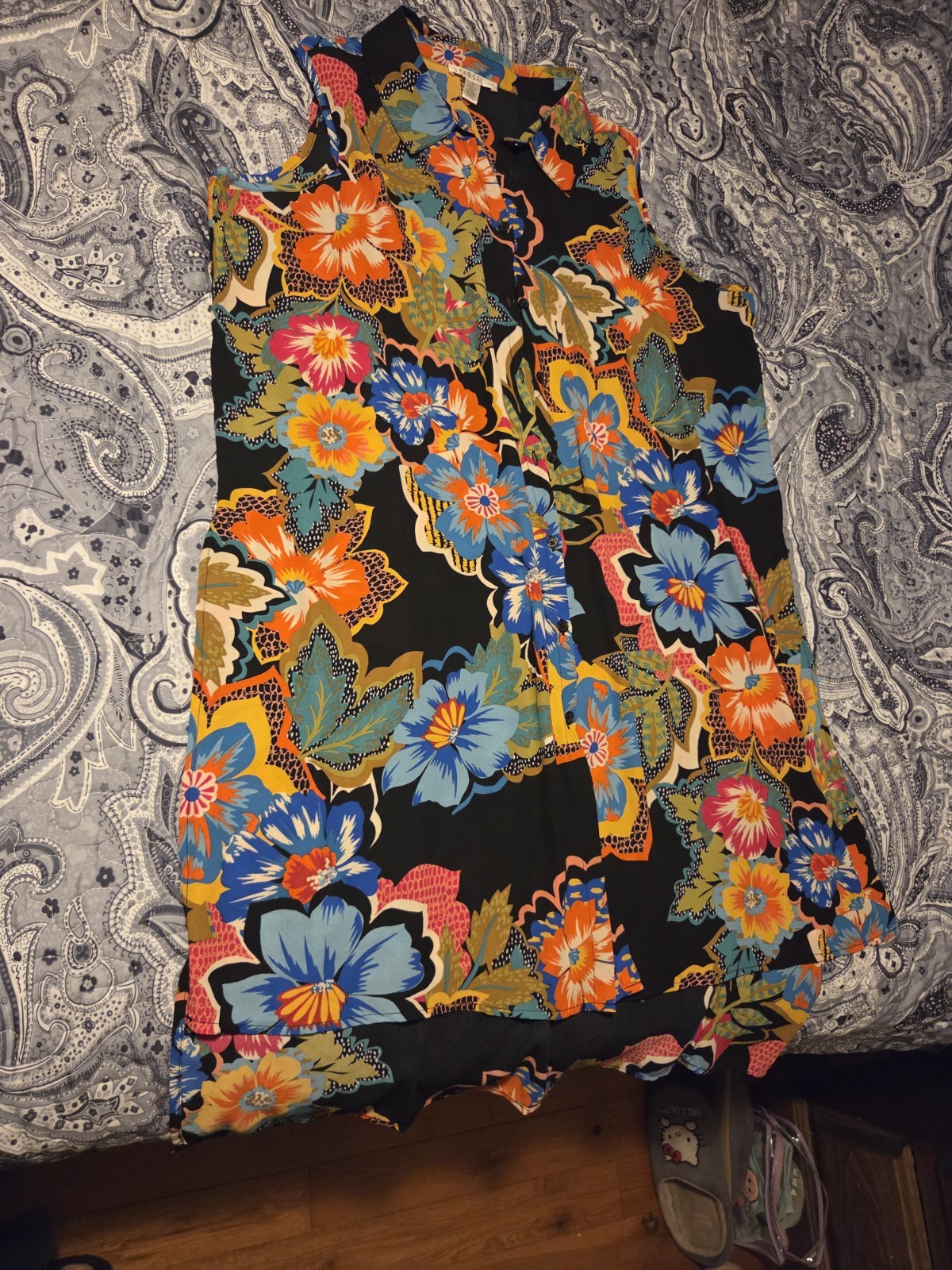 Womens Sleeveless High Low Long Button Front Blouse
