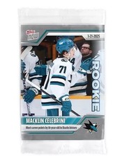2024-25 NHL TOPPS NOW® Sticker #93 🏒 Macklin Celebrini RC 🏒 San Jose Sharks 🦈