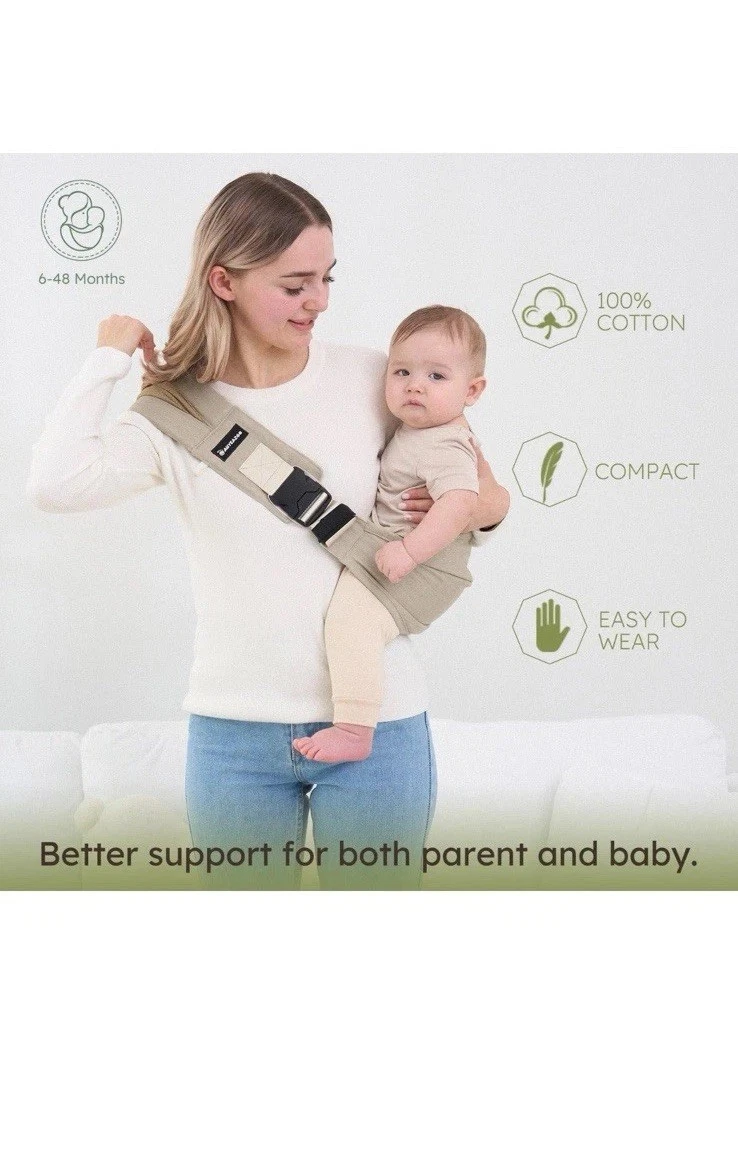Toddler Sling Carrier - Premium Cotton, Expandable & Ergonomic, One Size Fits...