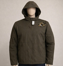 Men's Berne Workwear Original Washed Quilt Lined Hooded Jacket XL, Charcoal 