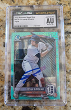 Josue Briceno Signed 2025 Bowman Baseball Card #BCP-13 CGC JSA Tigers /125 Mojo