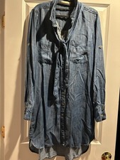 Belle Dahl Women’s Jeans Shirt Belt Dress Sz M