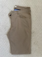 NEW Peter Millar eb66 Men  s Performance 5-Pocket Pants Khaki   33x34