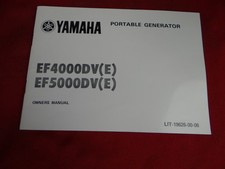 Yamaha EF 4000 5000 DV (E) Generator Owner's Manual LIT-19626-00-06