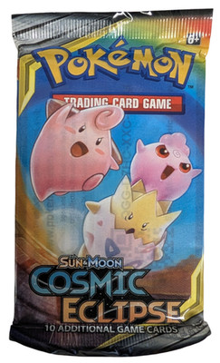Pokémon TCG Sun & Moon Cosmic Eclipse Booster Pack Togepi Cleffa & Igglybuff Art