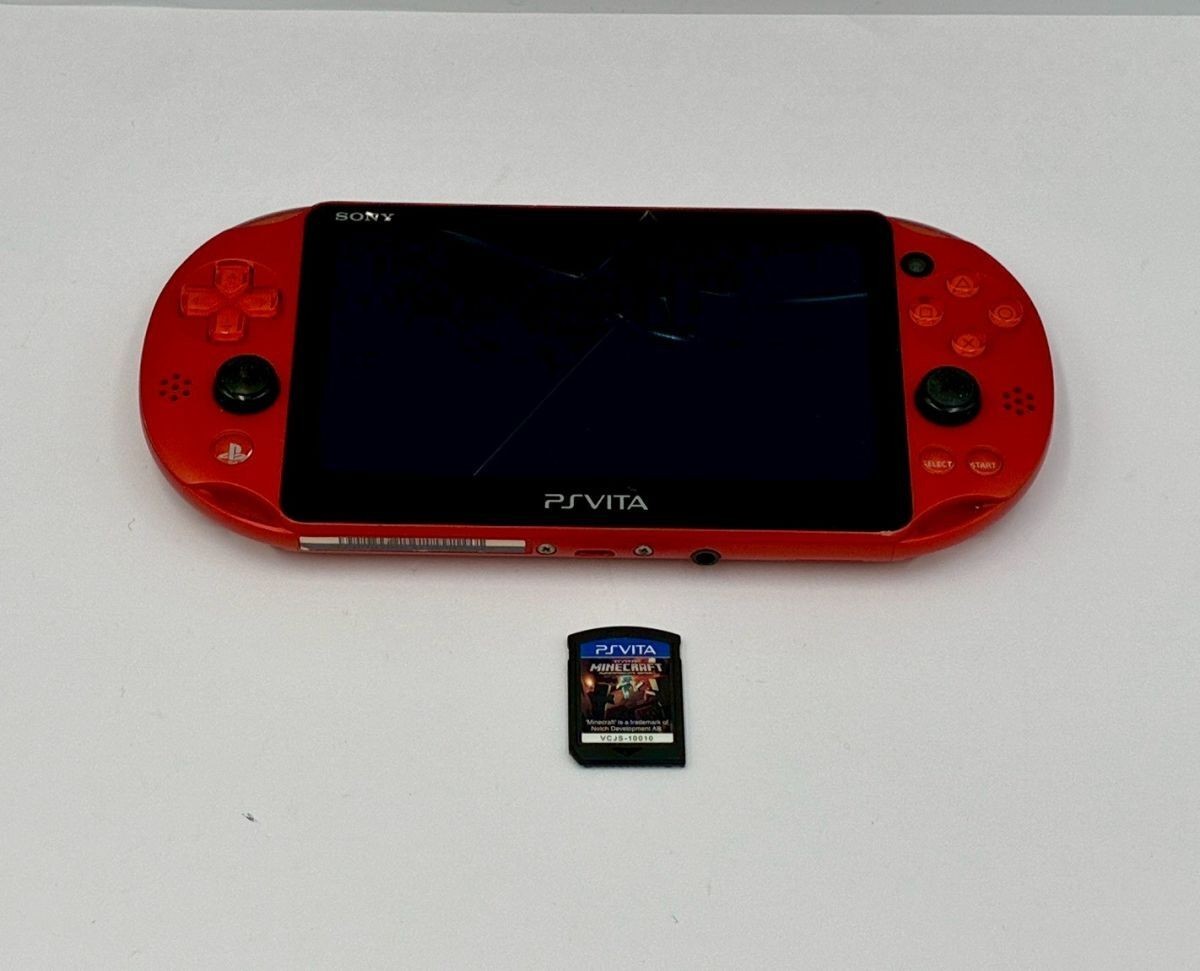 PlayStation PS Vita PCH-2000 ZA26 Slim Metallic Red Sony Console game set