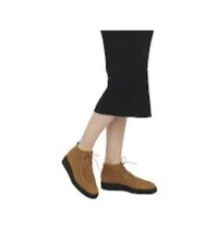 Arche Ankle Wedge Booties Nubuck Leather Brown Minimalist Comfort Boots Size 6