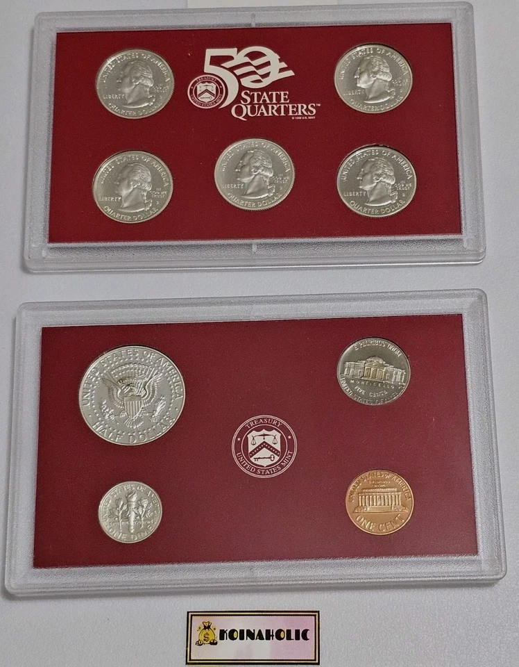 Juego de prueba S Silver 1999 en caja original con certificado de autenticidad, de almacenamiento "primero en serie" Foto 3 de 4