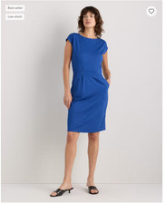 Quince Women's Ultra Stretch Ponte Cap Sleeve Dress Orchid Blue Sz XS NWT