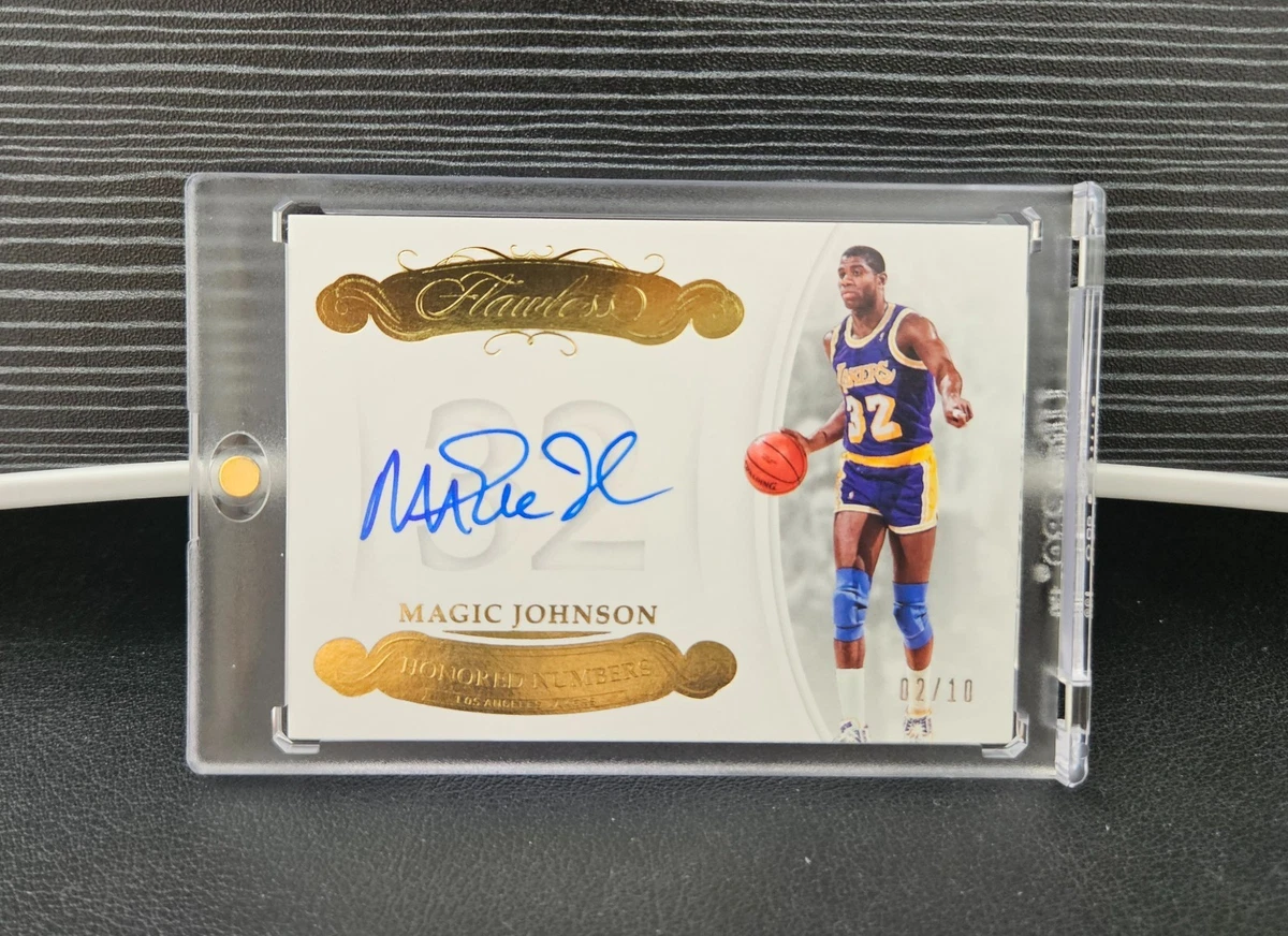 Panini Magic Johnson Basketball Autographed Sports Trading Cards