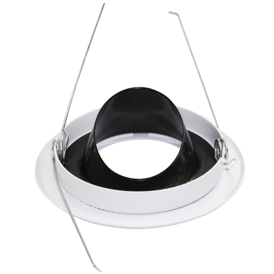 CAPRI LIGHTING 4" RECESSED LIGHT CEILING TRIM 2" PINHOLE BLACK CONE LG102; WHITE - Image 4 of 4