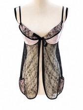 Vintage Y2K Victoria s Secret BabyDoll Teddy Cami 36C Lingerie underwire 2009