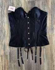 NWT The Original Savage x Fenty Rihanna Corset Lingerie XL Black Rose Gold