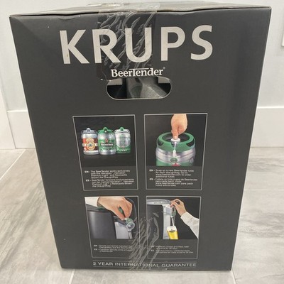 KRUPS B100 BeerTender with Heineken Draught Keg Technology - Black