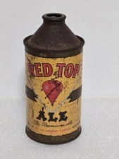 Vintage Red Top Ale Cincinnati Ohio Cone Top Beer Can