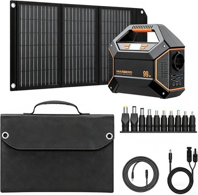 MARBERO 99Wh/27000mAh Powerstation mit 230V Steckdose, 150W AC, USB/DC, LED-SOS