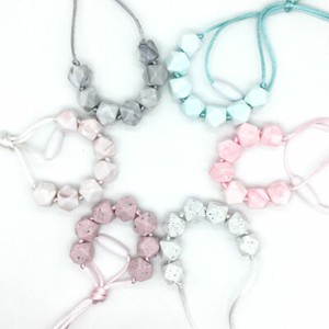 Hexagon-BPA-Free-Silicone-Beads-Teething-Teether-Baby-Sensory-Jewellery-Necklace