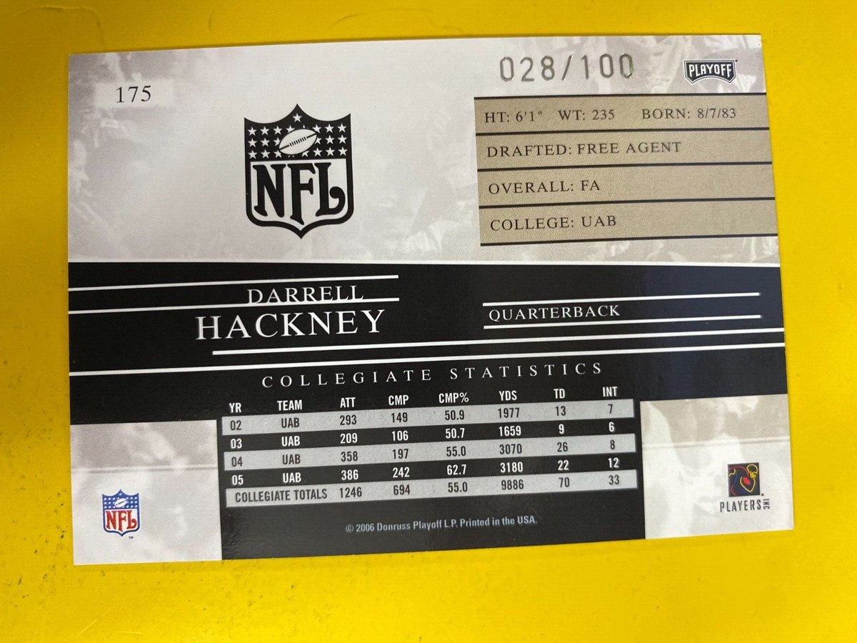 57155 2006 Playoff Prestige Xtra Points Red #175 Darrell Hackney